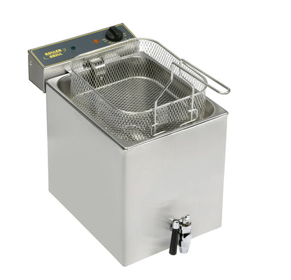 Stalgast ROLLER GRILL Fritteuse mit Ablasshahn, 12 Liter, Abmessung 350 x 470 x 350 mm (BxTxH)