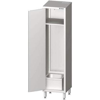 Stalgast Hochschrank mit Spülbecken für Reinigungsutensilien, 500x500x2000 mm, verschweißt