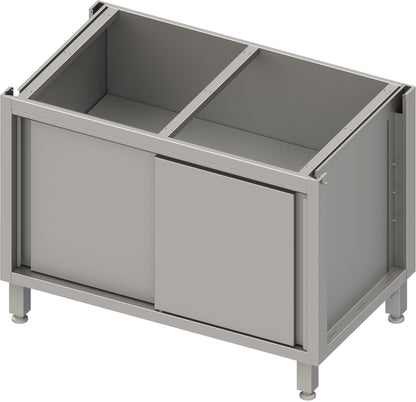 Stalgast Unterschrank Boxversion 2.0, für Beine/Sockelrahmen, mit Schiebetüren 1700x640x660 mm