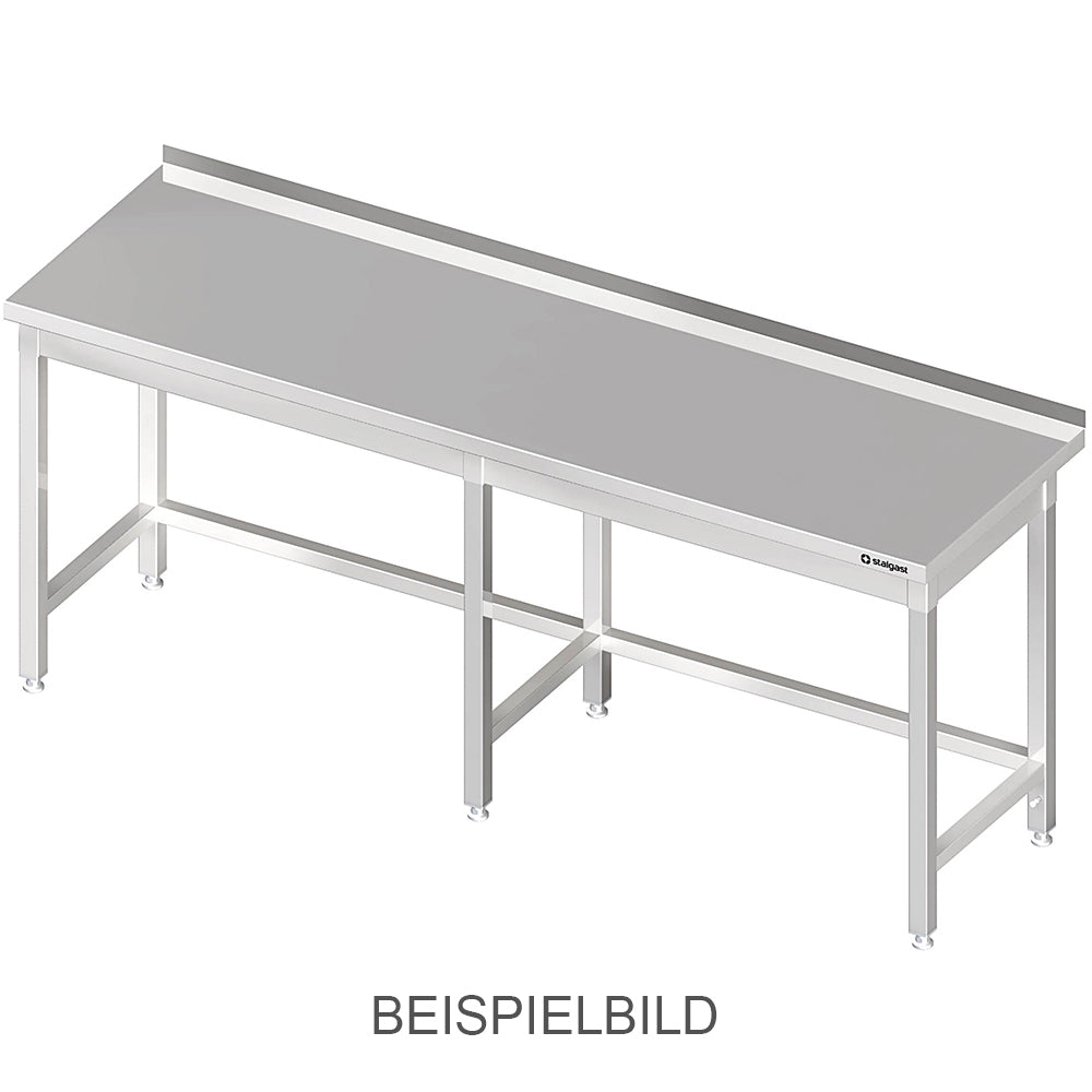Stalgast Arbeitstisch ohne Grundboden, 2800x600x850 mm, mit Verstrebung, ohne Aufkantung, verschweißt