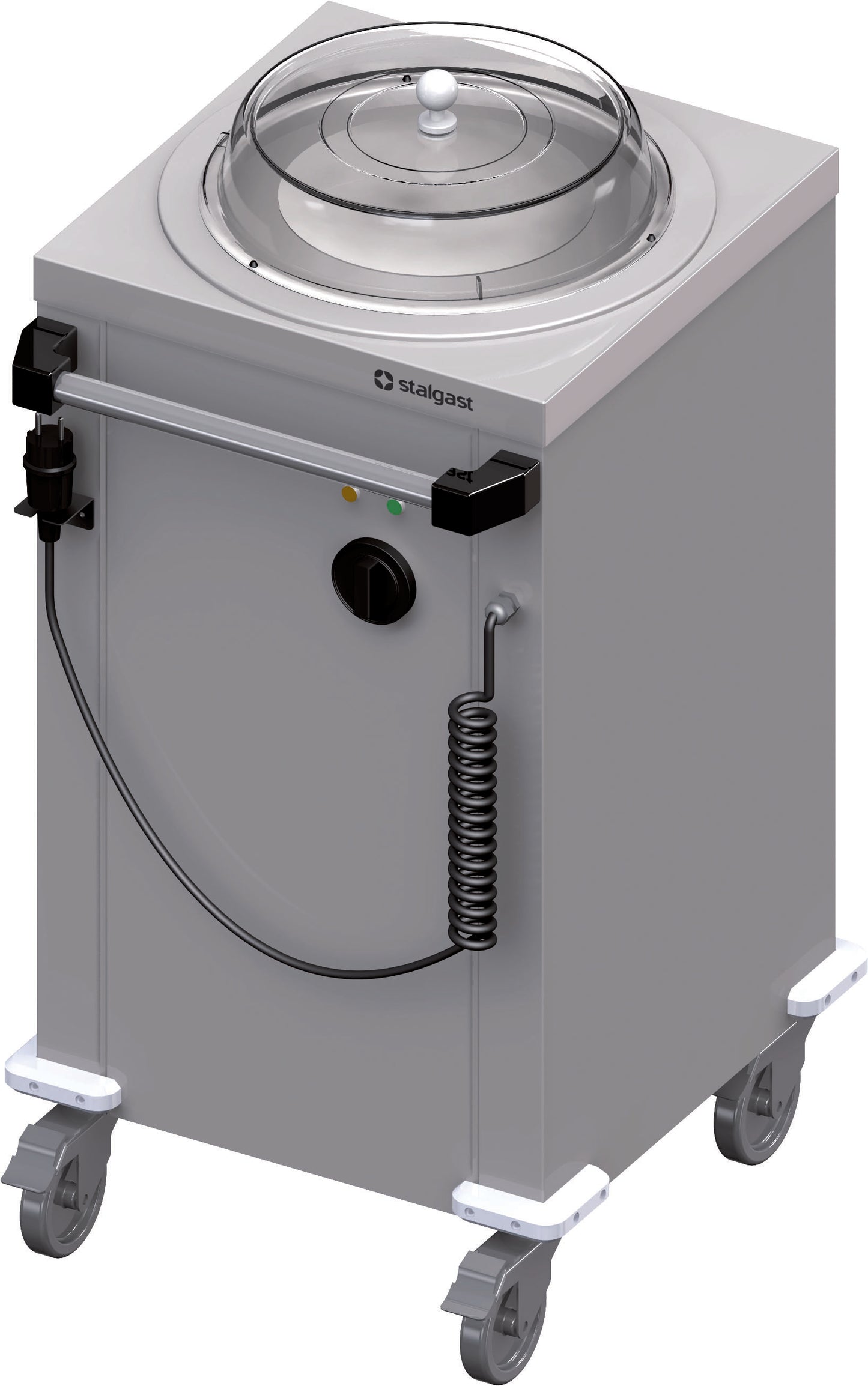 Stalgast Beheizbarer Tellerspender, fahrbar 550x510x880 mm für Speisenausgabesysteme