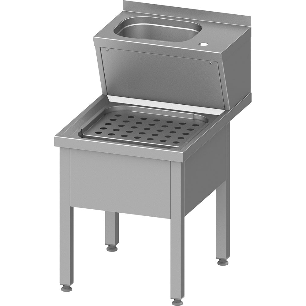 Stalgast Kombiniertes Handwaschausgussbecken, mit Aufkantung, 500x600x850 mm