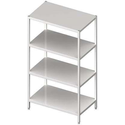 Stalgast Regal mit glatten Böden, 900x400x1800 mm, verschweißt