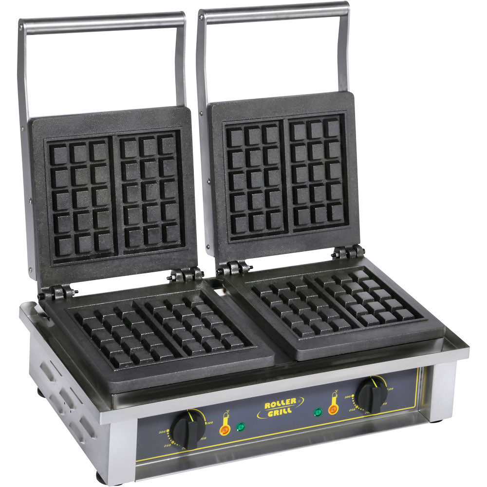 Stalgast ROLLER GRILL Doppel-Waffeleisen, Brüsseler Waffelform, 550x440x230 mm (BxTxH), 2x 1,6 kW