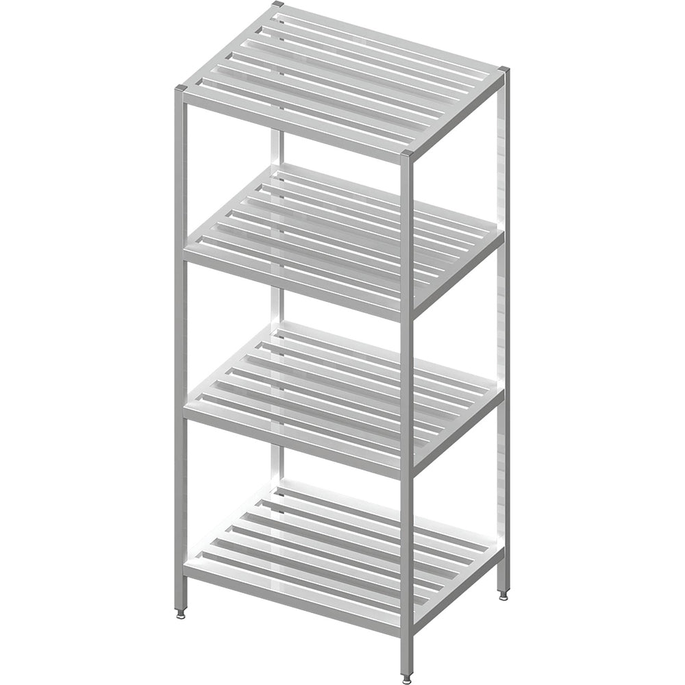 Stalgast Regal mit Gitterrost-Böden, 1400x500x1800 mm, verschweißt