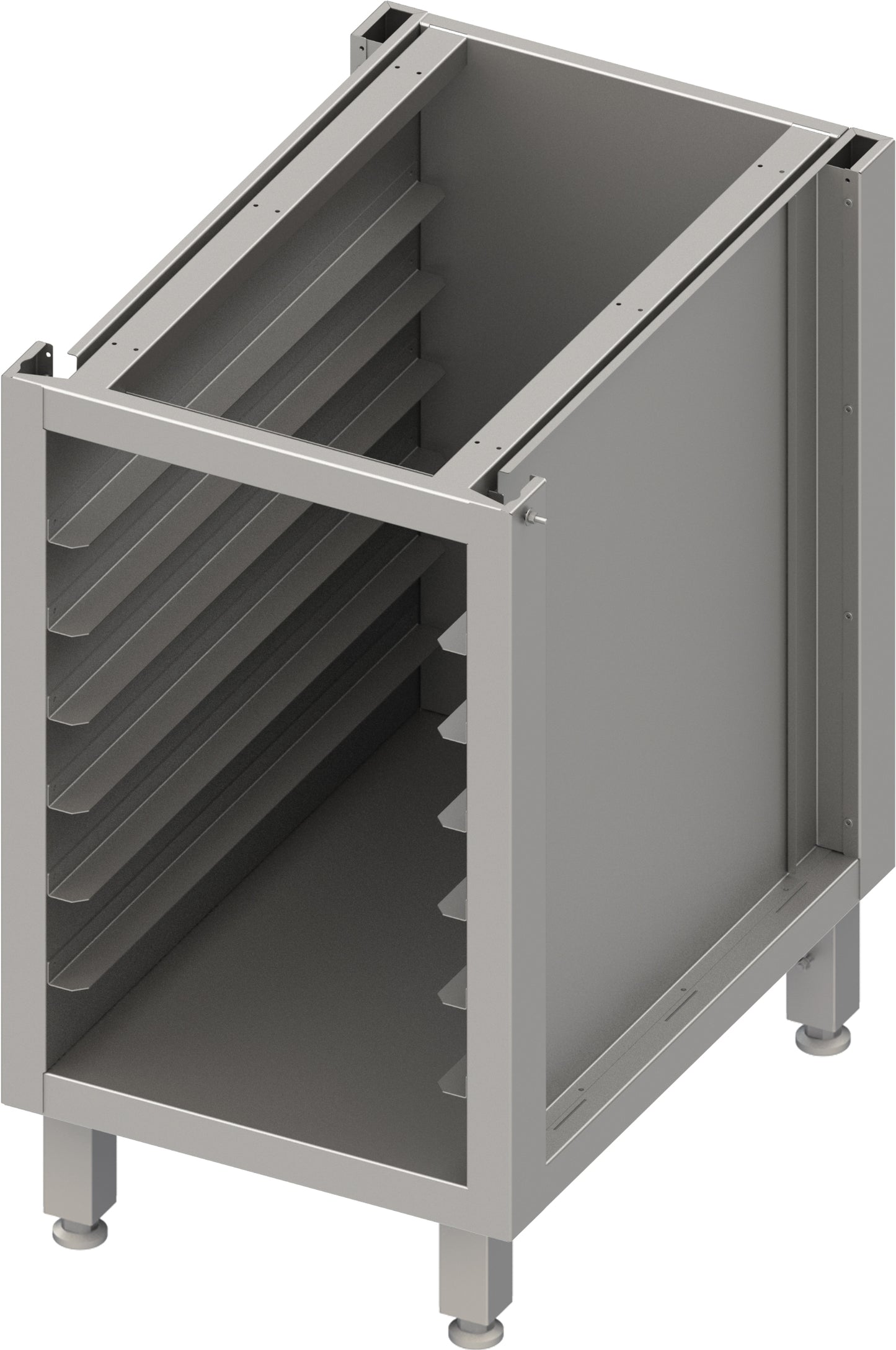 Stalgast Unterschrank Boxversion 2.0, für Beine/Sockelrahmen, mit GN-Register 750x540x660 mm