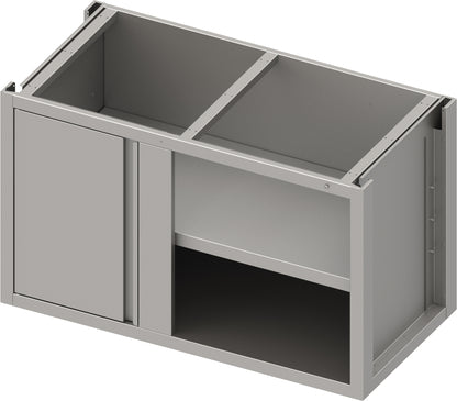 Stalgast Eckunterschrank Boxversion 2.0 mit Flügeltür, für Beine/Sockelrahmen, Teil 1/2 für 540 mm Anbautiefe 1100x640x660 mm