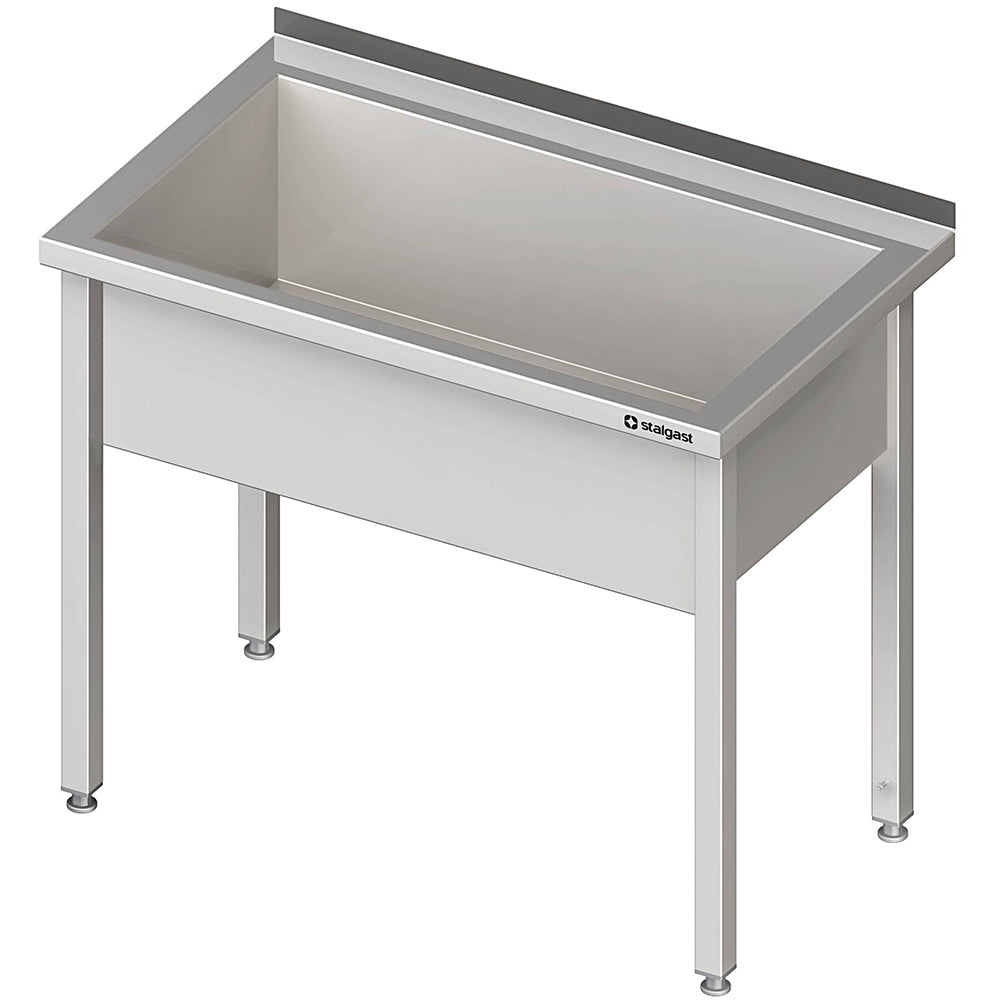 Stalgast Topfspüle mit einem Becken, 1100x600x850 mm, 300 mm Beckenhöhe, mit Aufkantung, verschweißt
