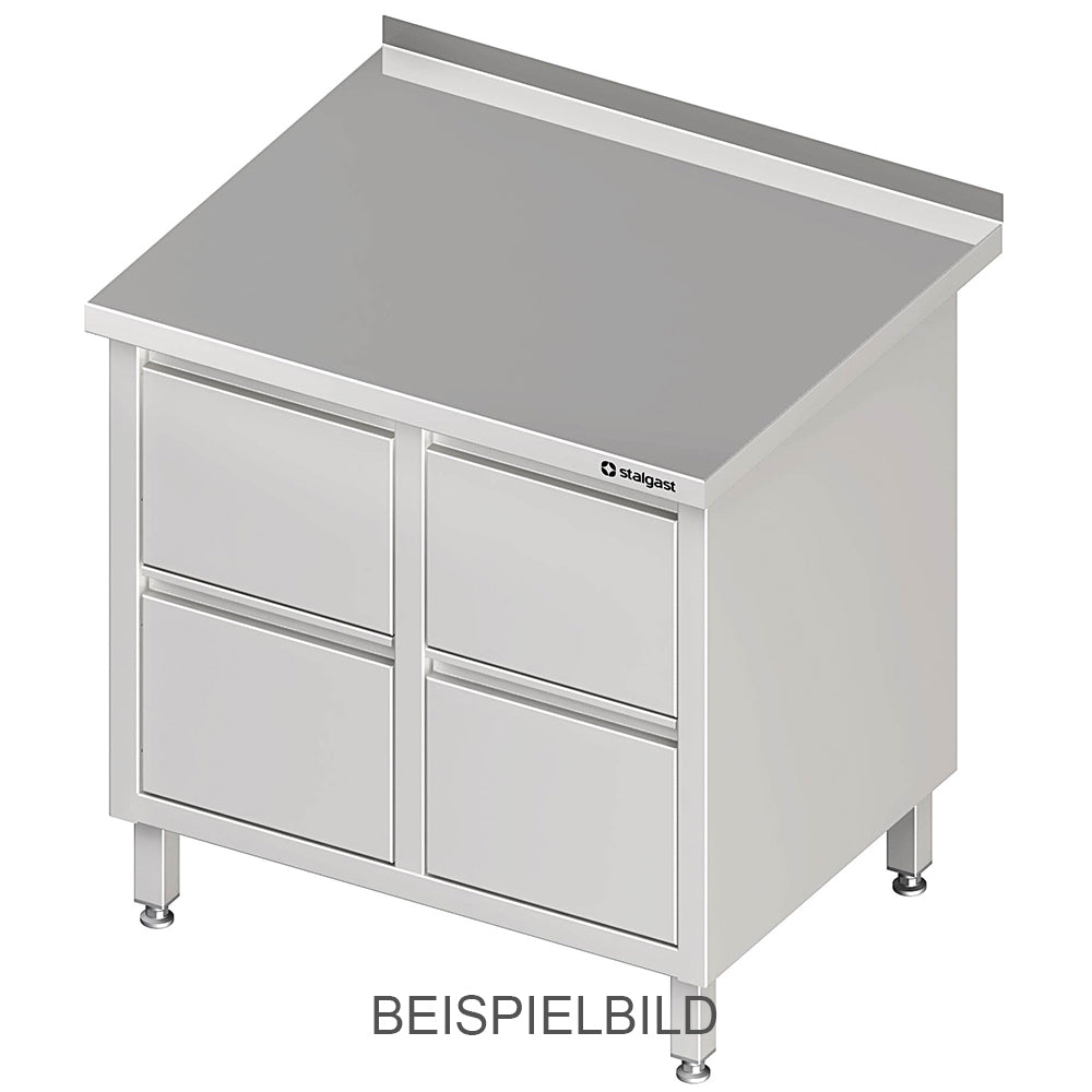 Stalgast Schubladenschrank mit 2x2 Schubladen, 840x700x850 mm, ohne Aufkantung, verschweißt