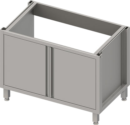 Stalgast Spülenunterschrank Boxversion 2.0, für Beine/Sockelrahmen, mit Flügeltüren 1000x640x660 mm