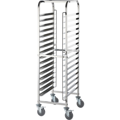 Stalgast Tablettwagen aus Edelstahl, passend für 16 x Tablett 600 x 400 mm, 470 x 620 x 1735 mm (BxTxH)