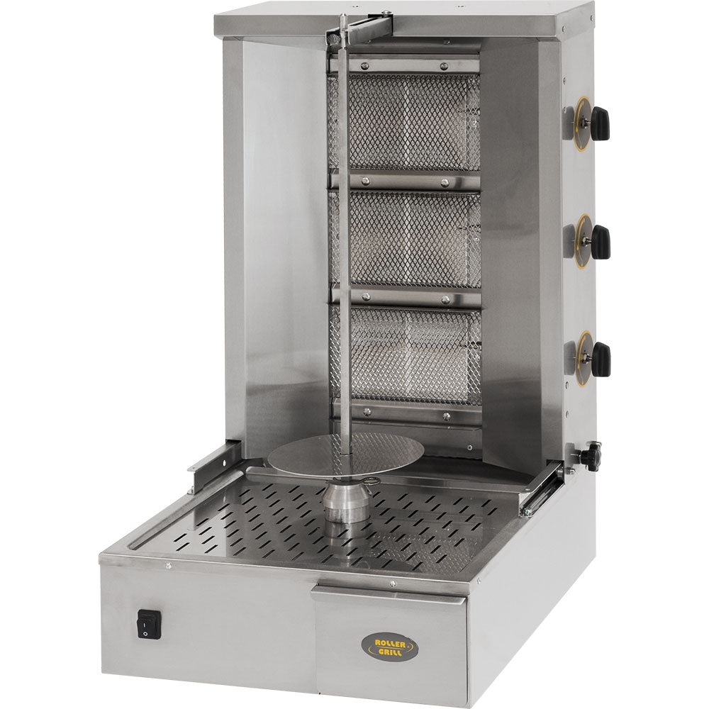 Stalgast ROLLER GRILL Gas-Gyrosgrill, Kapazität 15 kg, Abmessung 580 x 660 x 645 mm (BxTxH)