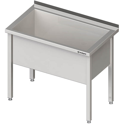 Stalgast Topfspüle mit einem Becken, 700x700x850 mm, 400 mm Beckenhöhe, mit Aufkantung, verschweißt