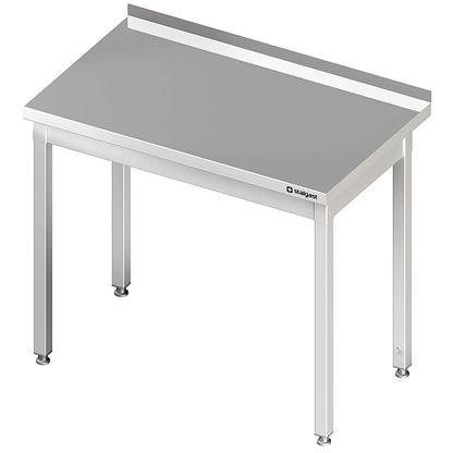 Stalgast Arbeitstisch ohne Grundboden, 1600x600x850 mm, ohne Verstrebung, mit Aufkantung, verschweißt