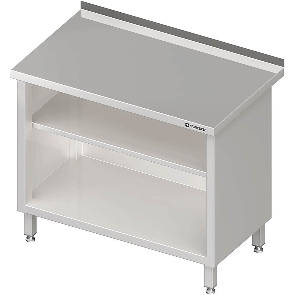 Stalgast Arbeitsschrank offen, mit Grund- und Zwischenboden, 800x600x850 mm, mit Aufkantung, verschweißt