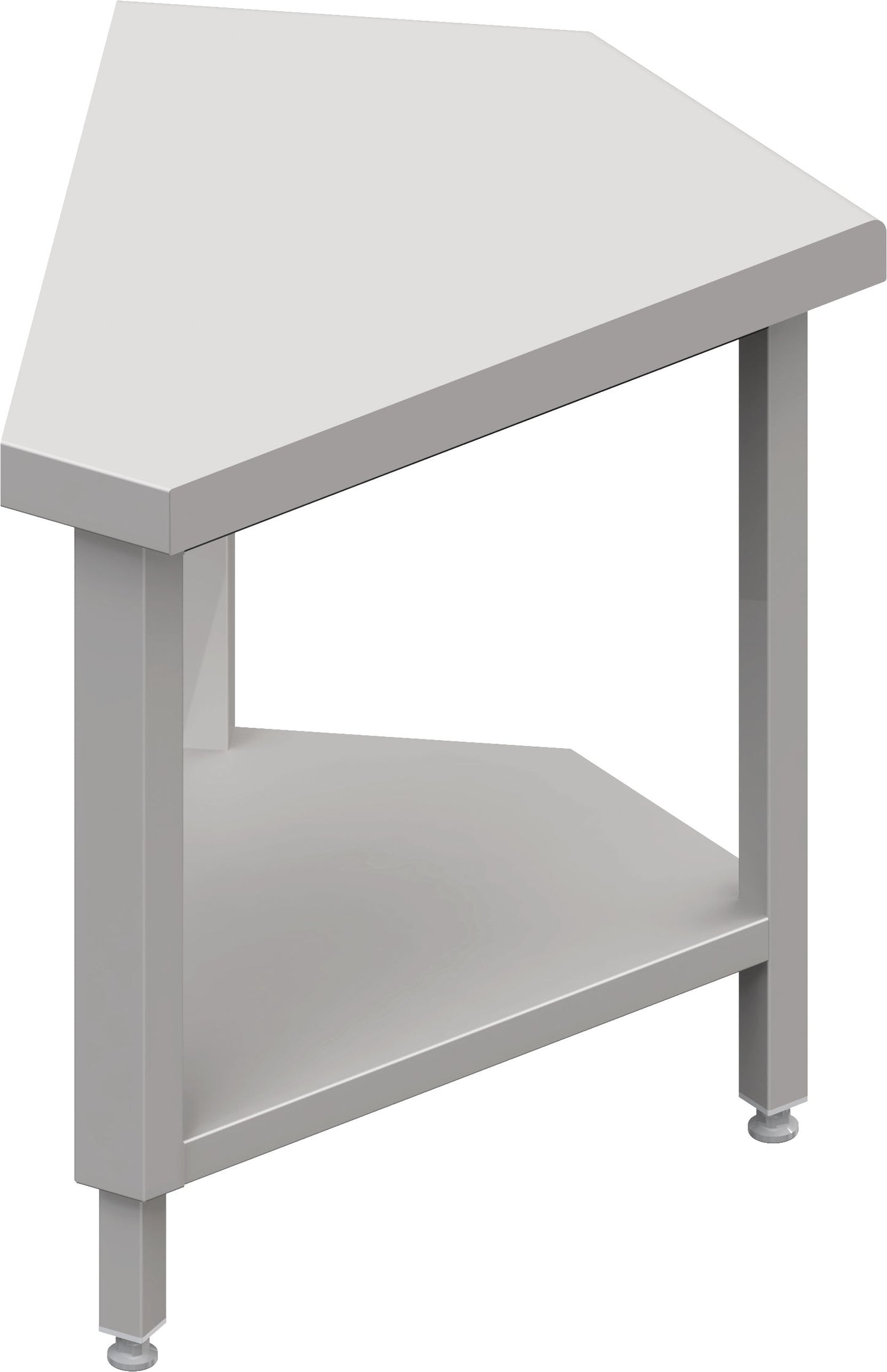 Stalgast Neutralausgabe 45° Ausseneckmodul 644x814x880 mm, Edelstahlarbeitsplatte
