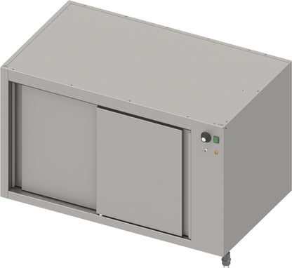 Stalgast Durchreiche-Wärmeunterschrank Boxversion 2.0, für Beine/Sockelrahmen, mit Schiebetüren 1600x640x660 mm