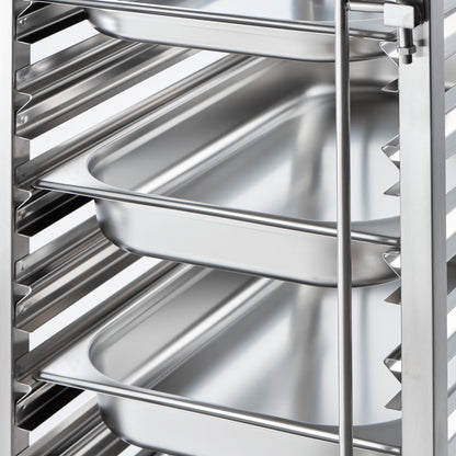 Stalgast Tablettwagen aus Edelstahl, passend für 14 x GN 1/1, 380 x 550 x 1735 mm (BxTxH)