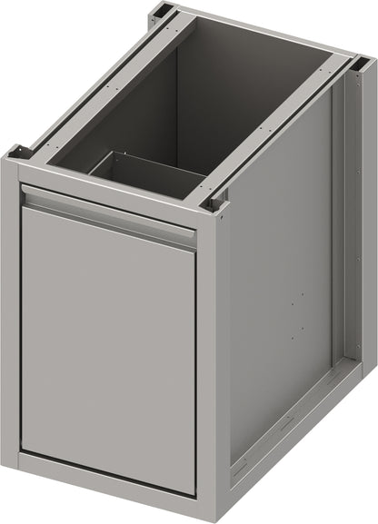 Stalgast Unterschrank Boxversion 2.0, für Beine/Sockelrahmen, mit Abfallkipper 450x540x660 mm
