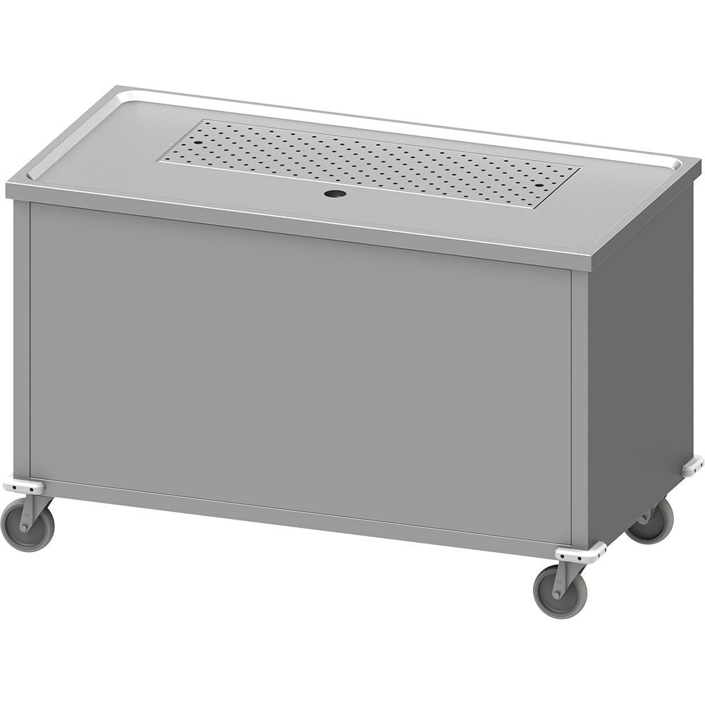 Stalgast Mobile Biertheke auf hochwertigen Blickle-Rollen, 1400x700x900 mm