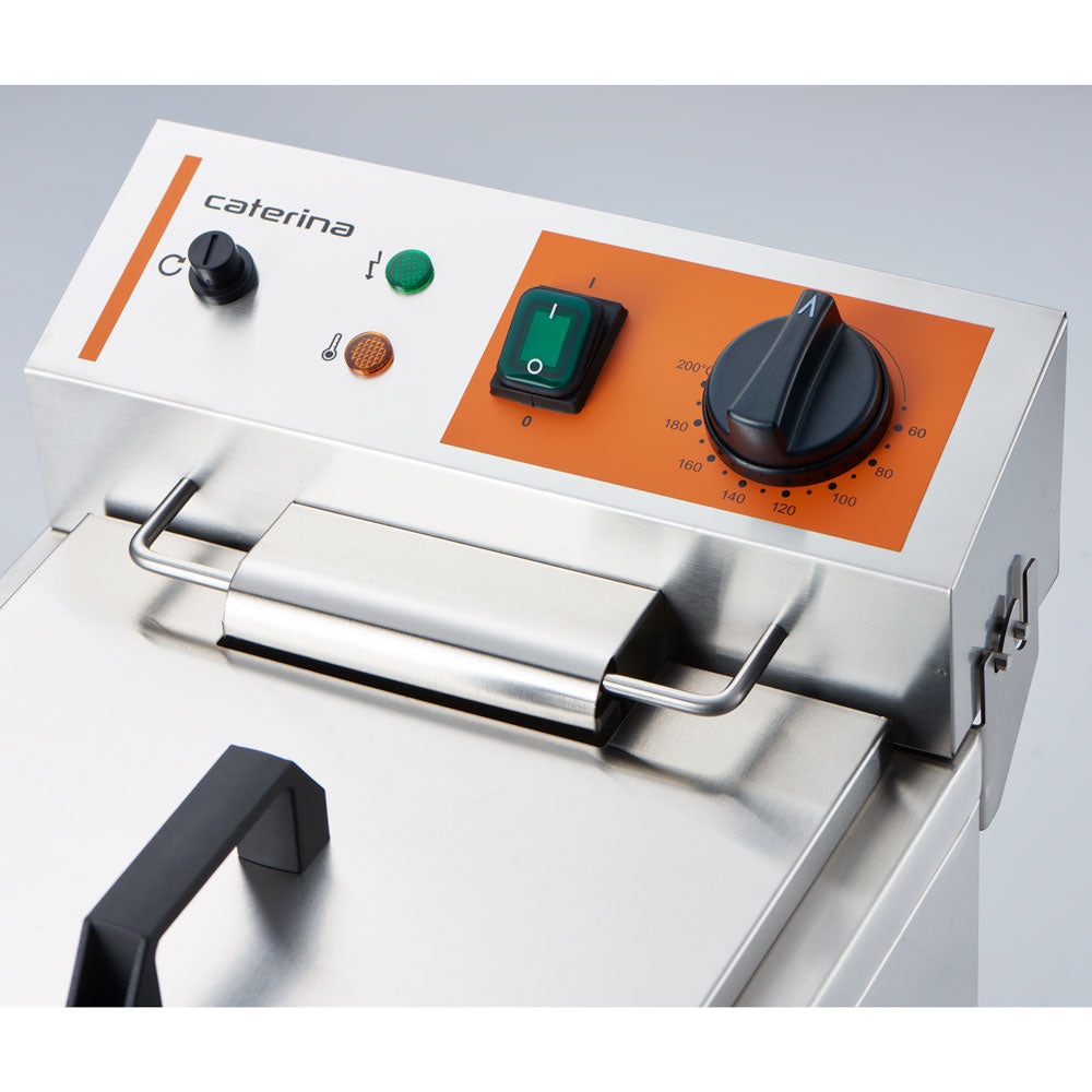 Stalgast Fritteuse CATERINA, 10 Liter, mit Ablasshahn 300x510x390 mm (BxTxH), 3 kW 230V