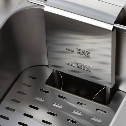Stalgast Doppel-Fritteuse CATERINA, 2x 10 Liter, mit Ablasshahn 610x510x390 mm (BxTxH), 2x 3 kW 230V