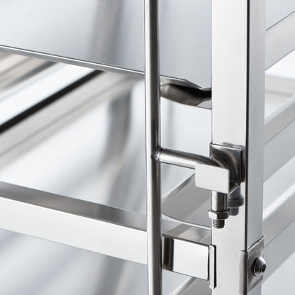 Stalgast Tablettwagen aus Edelstahl, passend für 16 x Tablett 600 x 400 mm, 470 x 620 x 1735 mm (BxTxH)