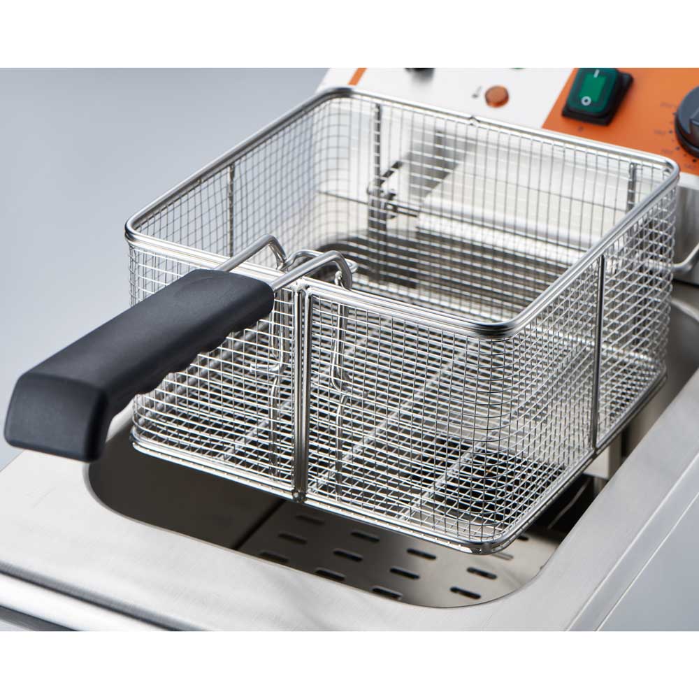 Stalgast Fritteuse CATERINA, 10 Liter, mit Ablasshahn 300x510x390 mm (BxTxH), 3 kW 230V