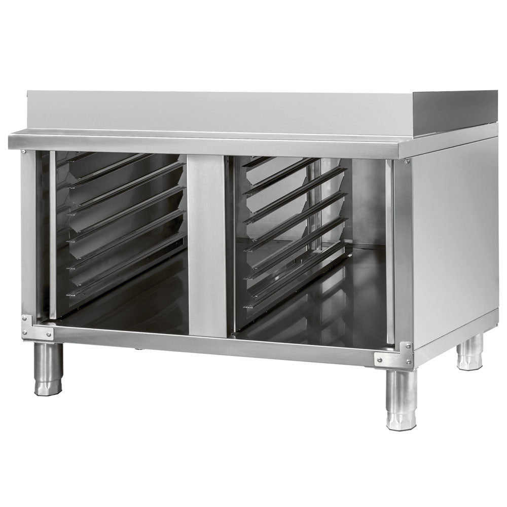 Virtus Untergestell mit Führungsschienen für 6x /10x GN 1/1 Elektro-/Gas-Konvektionsöfen, dreiseitg geschl.