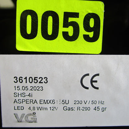 Virtus Sushikühltheke mit gerader Frontverglasung, 4x GN 1/3 H=40 mm - BESCHÄDIGT