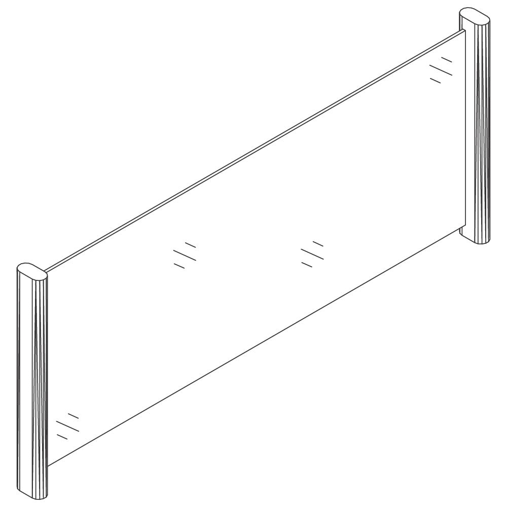 Virtus Hustenschutz-Frontglas zu Unterbau für Kochgeräte, 2000 mm