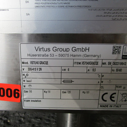Virtus Elektro-Grill, Kochzone in Edelstahl, Fleisch/Fisch - GEBRAUCHT
