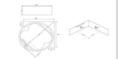 Caribia Vidal Eck Basic 186x186 Whirlpool