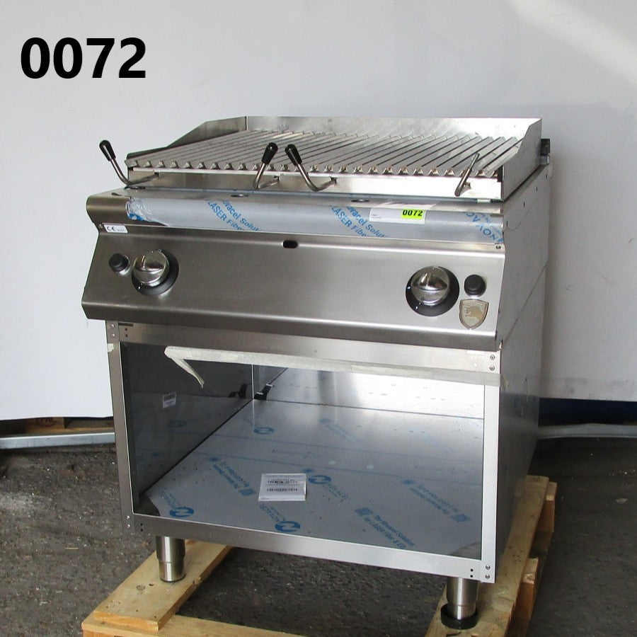 Virtus Gas-Lavasteingrill, Kochzone in Edelstahl, Fleisch/Fisch - BESCHÄDIGT