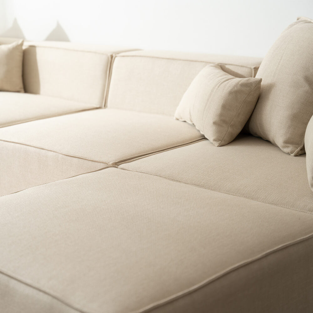 Home Deluxe Modulares Sofa VERONA XL - 414 x 207 cm Beige