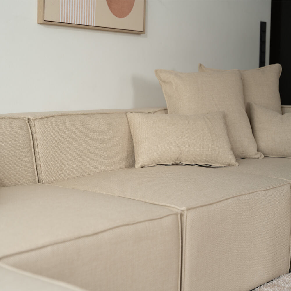 Home Deluxe Modulares Sofa VERONA L - 327 x 207 cm Beige